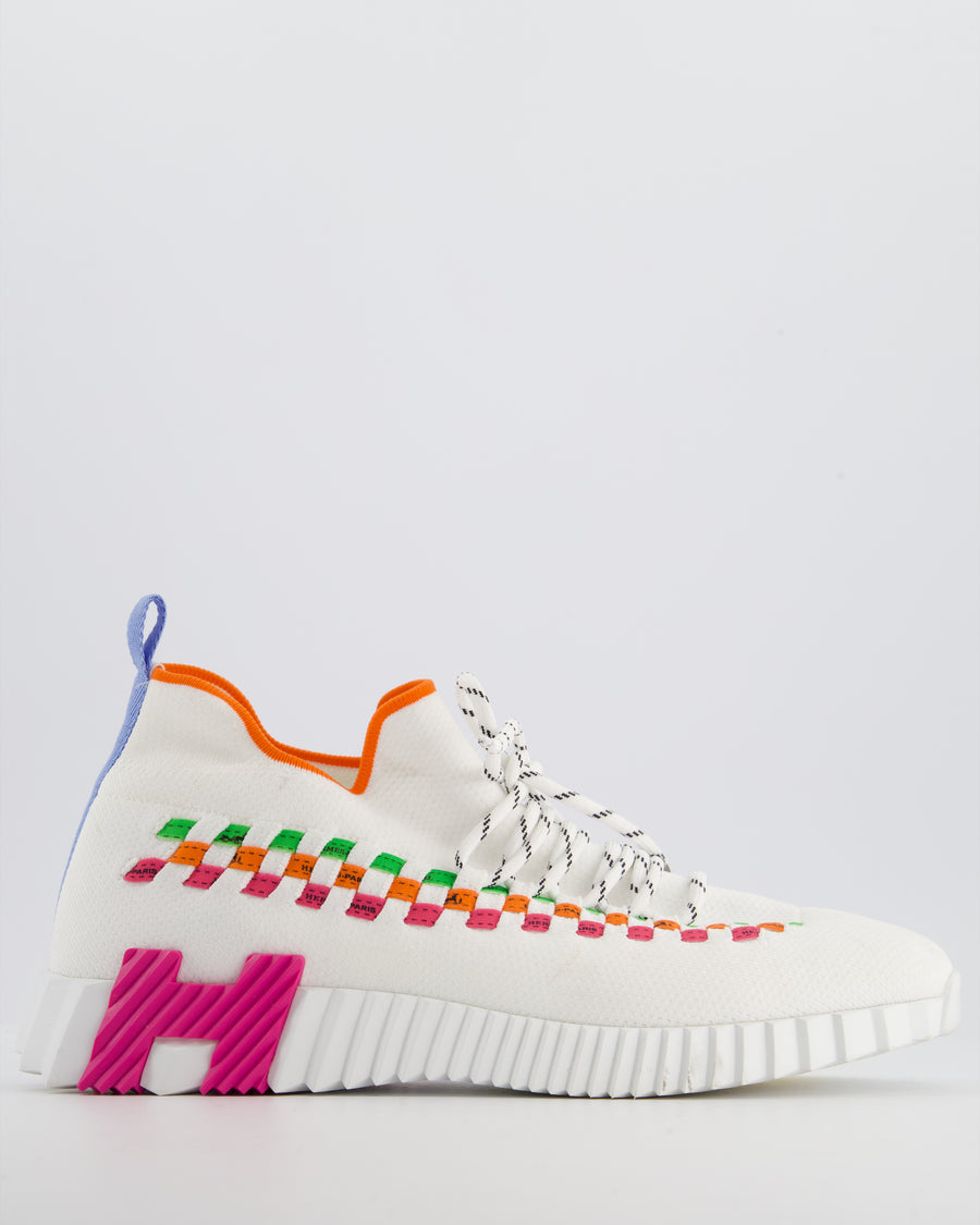 Hermès White, Pink, Blue, Orange and Yellow Mesh Flex Slip-On Trainers Size EU 42 RRP £770