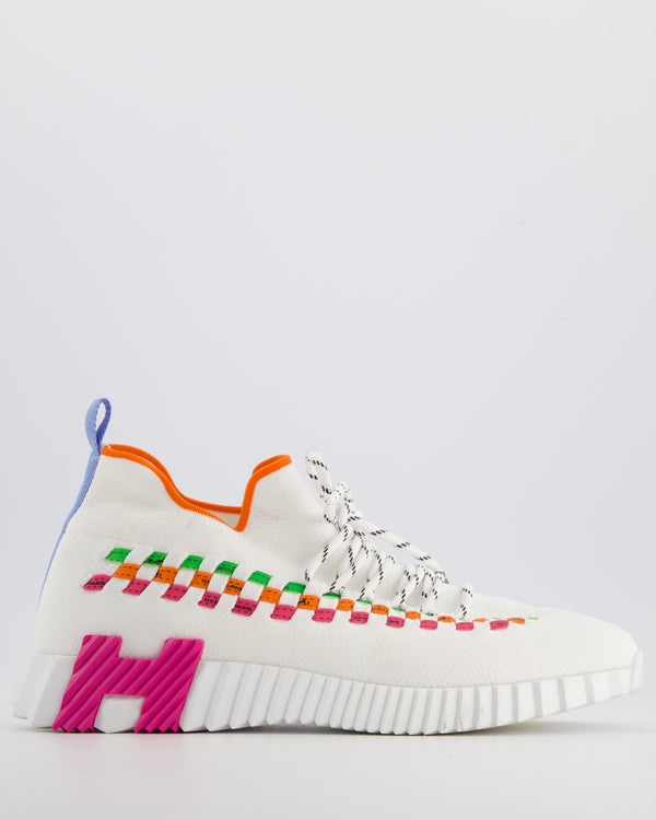 Hermès White, Pink, Blue, Orange and Yellow Mesh Flex Slip-On Trainers Size EU 42 RRP £770