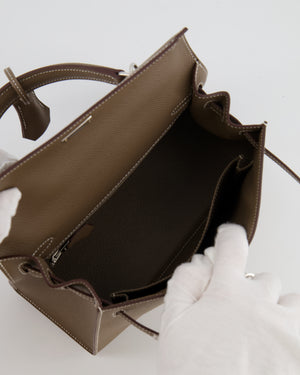 Hermès Kelly 25 Sellier Bag in Etoupe Epsom Leather with Palladium Hardware