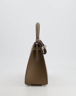 Hermès Kelly 25 Sellier Bag in Etoupe Epsom Leather with Palladium Hardware