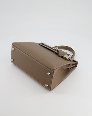 Hermès Kelly 25 Sellier Bag in Etoupe Epsom Leather with Palladium Hardware