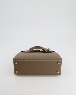 Hermès Kelly 25 Sellier Bag in Etoupe Epsom Leather with Palladium Hardware