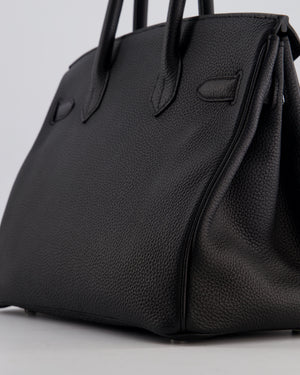 *RARE* Hermès Birkin 30 Retourne Bag in Noir Togo Leather with Palladium Hardware