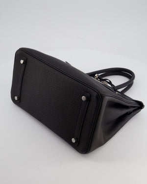 *RARE* Hermès Birkin 30 Retourne Bag in Noir Togo Leather with Palladium Hardware