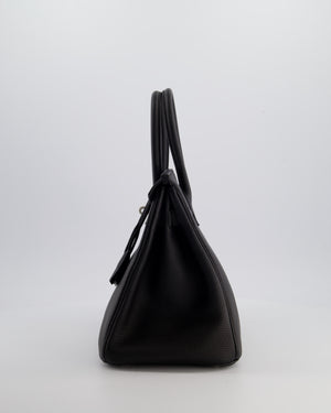 *RARE* Hermès Birkin 30 Retourne Bag in Noir Togo Leather with Palladium Hardware