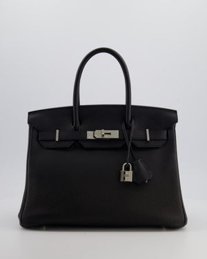 *RARE* Hermès Birkin 30 Retourne Bag in Noir Togo Leather with Palladium Hardware