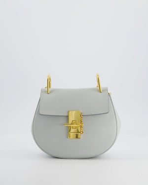 Chloé Baby Blue Drew Calfskin Leather Crossbody Bag with Gold Hardware