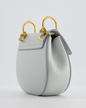 Chloé Baby Blue Drew Calfskin Leather Crossbody Bag with Gold Hardware