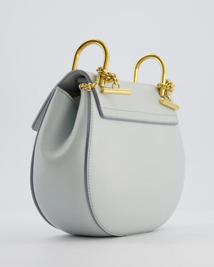 Chloé Baby Blue Drew Calfskin Leather Crossbody Bag with Gold Hardware