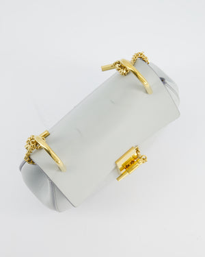 Chloé Baby Blue Drew Calfskin Leather Crossbody Bag with Gold Hardware