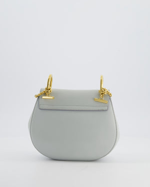 Chloé Baby Blue Drew Calfskin Leather Crossbody Bag with Gold Hardware