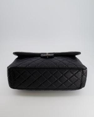 Chanel Black XL Travel Flap Bag in Caviar Leather with Ruthenium Hardware