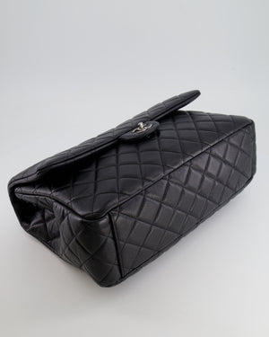 Chanel Black XL Travel Flap Bag in Caviar Leather with Ruthenium Hardware