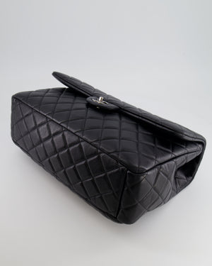 Chanel Black XL Travel Flap Bag in Caviar Leather with Ruthenium Hardware
