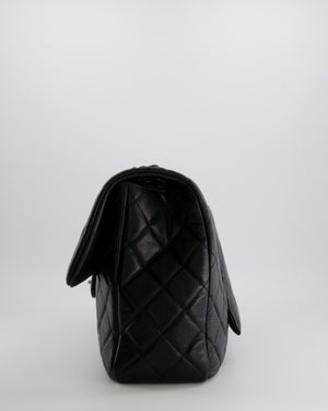 Chanel Black XL Travel Flap Bag in Caviar Leather with Ruthenium Hardware