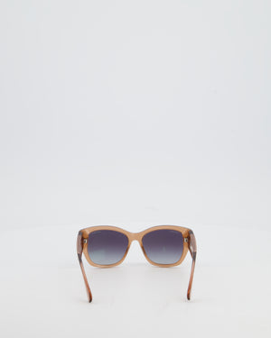 Chanel Brown Butterfly Sunglasses with Logo Detail