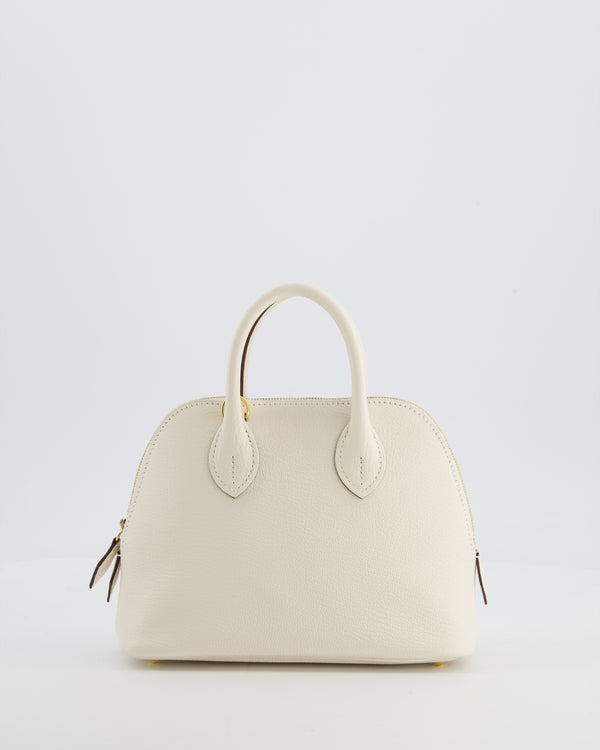 *HOT* Hermès Bolide 1923 Mini Bag in Nata Chèvre Mysore Leather with Gold Hardware