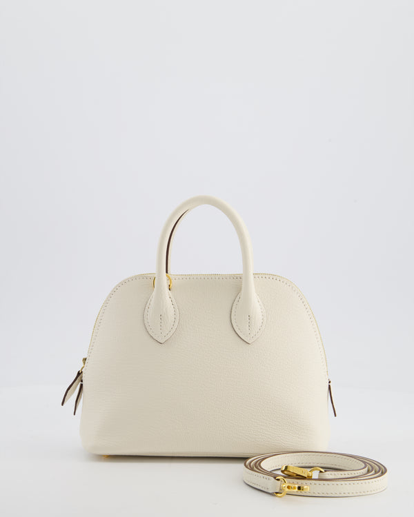 *HOT* Hermès Bolide 1923 Mini Bag in Nata Chèvre Mysore Leather with Gold Hardware