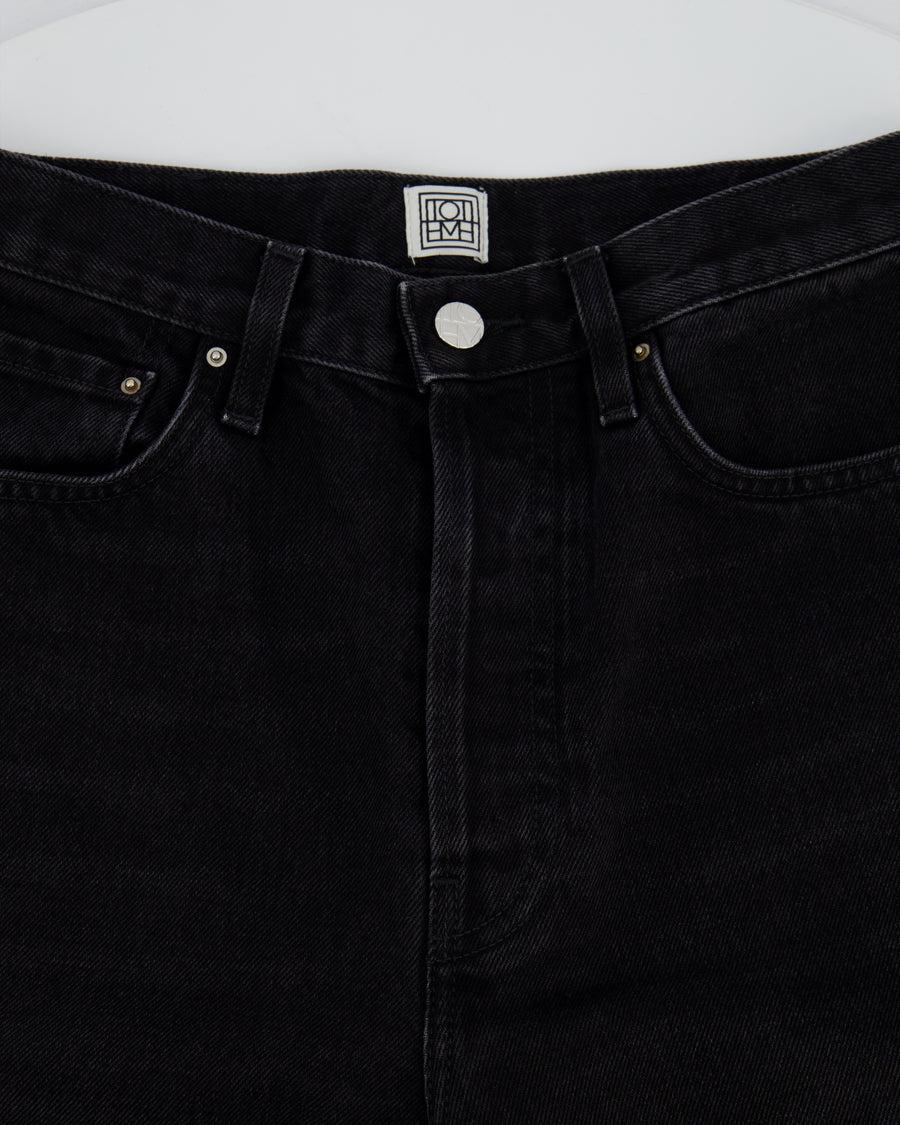 Toteme Black Cotton Straight Denim Jeans Size 27/32