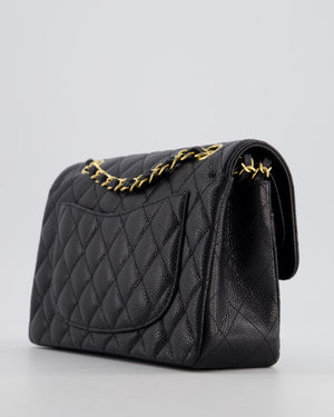 Chanel Black Small Classic Double Flap Bag in Caviar Leather with Gold Hardware
