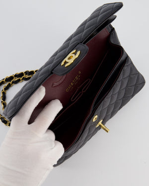 Chanel Black Small Classic Double Flap Bag in Caviar Leather with Gold Hardware