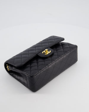Chanel Black Small Classic Double Flap Bag in Caviar Leather with Gold Hardware