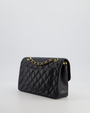 Chanel Black Small Classic Double Flap Bag in Caviar Leather with Gold Hardware