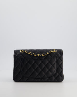Chanel Black Small Classic Double Flap Bag in Caviar Leather with Gold Hardware