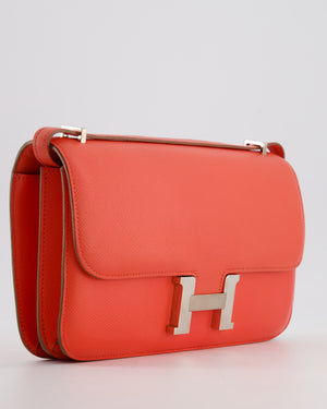 Hermès Constance Elan Bag in Rose Jaipur Epsom Leather with Palladium Hardware