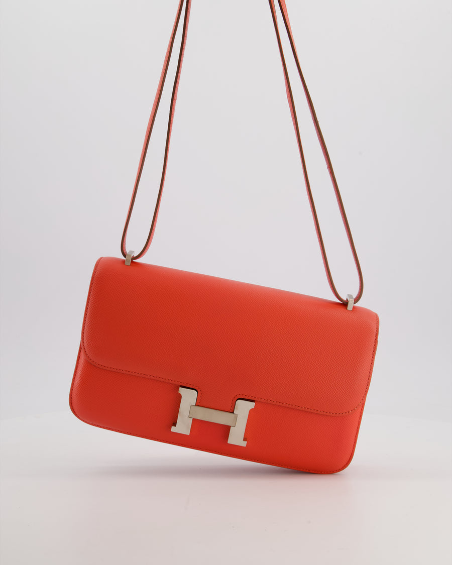 Hermès Constance Elan Bag in Rose Jaipur Epsom Leather with Palladium Hardware