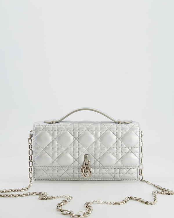 Christian Dior Silver Iridescent My Dior Mini Bag with Silver Hardware