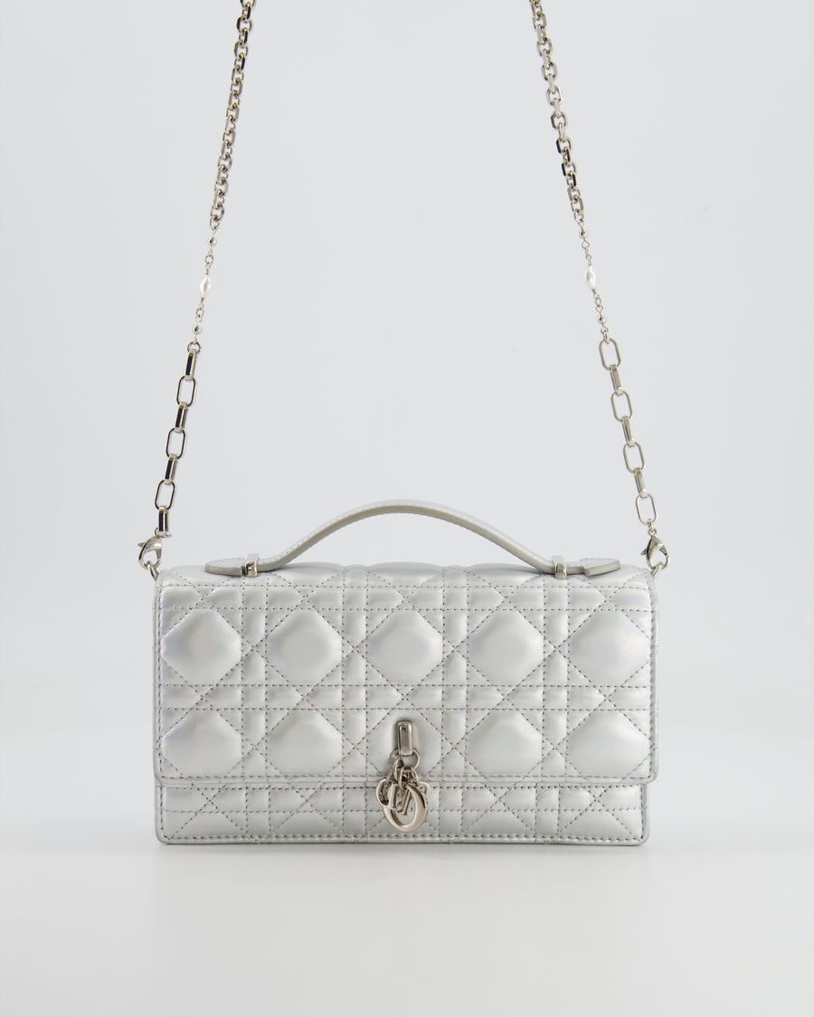 Christian Dior Silver Iridescent My Dior Mini Bag with Silver Hardware