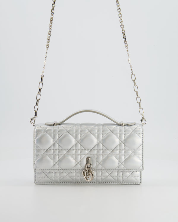 Christian Dior Silver Iridescent My Dior Mini Bag with Silver Hardware