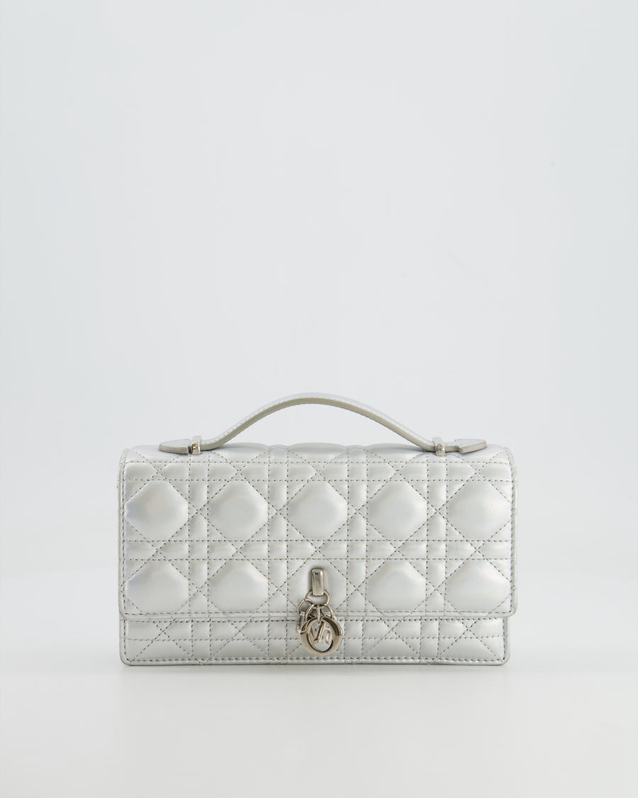 Christian Dior Silver Iridescent My Dior Mini Bag with Silver Hardware