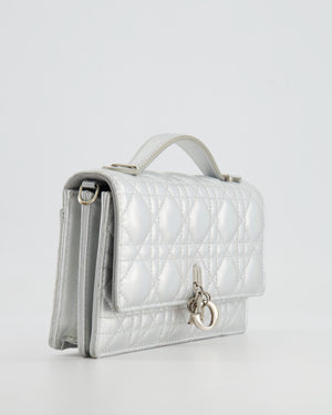 Christian Dior Silver Iridescent My Dior Mini Bag with Silver Hardware