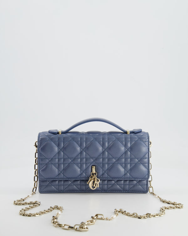 Christian Dior Blue Iridescent My Dior Mini Bag with Champagne Gold Hardware