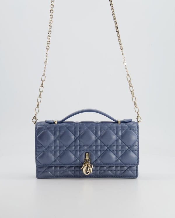 Christian Dior Blue Iridescent My Dior Mini Bag with Champagne Gold Hardware