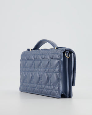 Christian Dior Blue Iridescent My Dior Mini Bag with Champagne Gold Hardware