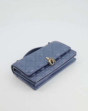 Christian Dior Blue Iridescent My Dior Mini Bag with Champagne Gold Hardware