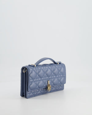 Christian Dior Blue Iridescent My Dior Mini Bag with Champagne Gold Hardware