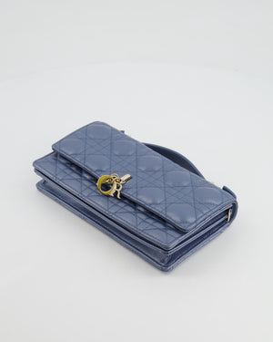Christian Dior Blue Iridescent My Dior Mini Bag with Champagne Gold Hardware