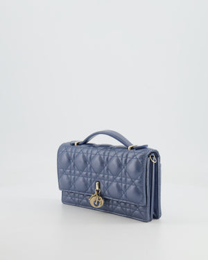 Christian Dior Blue Iridescent My Dior Mini Bag with Champagne Gold Hardware