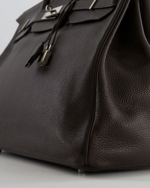 *FIRE PRICE* Hermès Birkin 40 Bag in Ebene Clemence Leather with Palladium Hardware