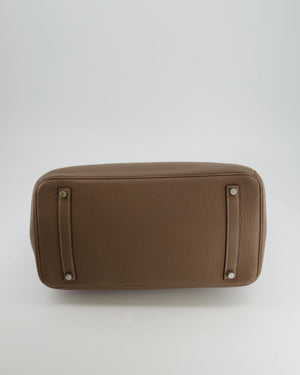 Hermès Birkin 35 Bag in Etoupe Clemence Leather with Palladium Hardware