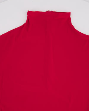 Alaïa Fuschia Turtleneck Jersey Long-Sleeve Bodysuit Size FR 34 (UK 6) RRP £810