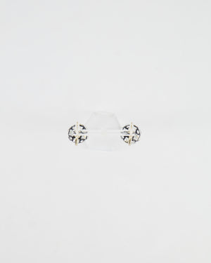 Chanel 24A Black and Crystal Embellished Ball Pendant Earrings