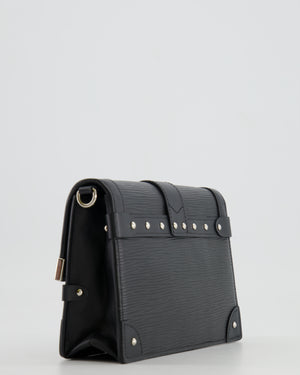 Louis Vuitton Black Trunk Wallet on Chain Bag in Epi Leather with Silver Hardware RRP £2,450