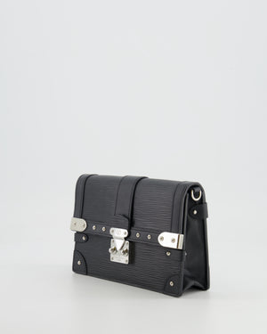 Louis Vuitton Black Trunk Wallet on Chain Bag in Epi Leather with Silver Hardware RRP £2,450