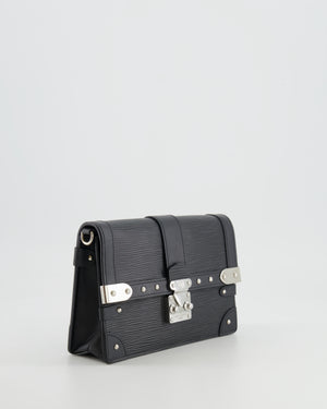 Louis Vuitton Black Trunk Wallet on Chain Bag in Epi Leather with Silver Hardware RRP £2,450