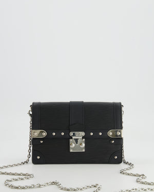 Louis Vuitton Black Trunk Wallet on Chain Bag in Epi Leather with Silver Hardware RRP £2,450
